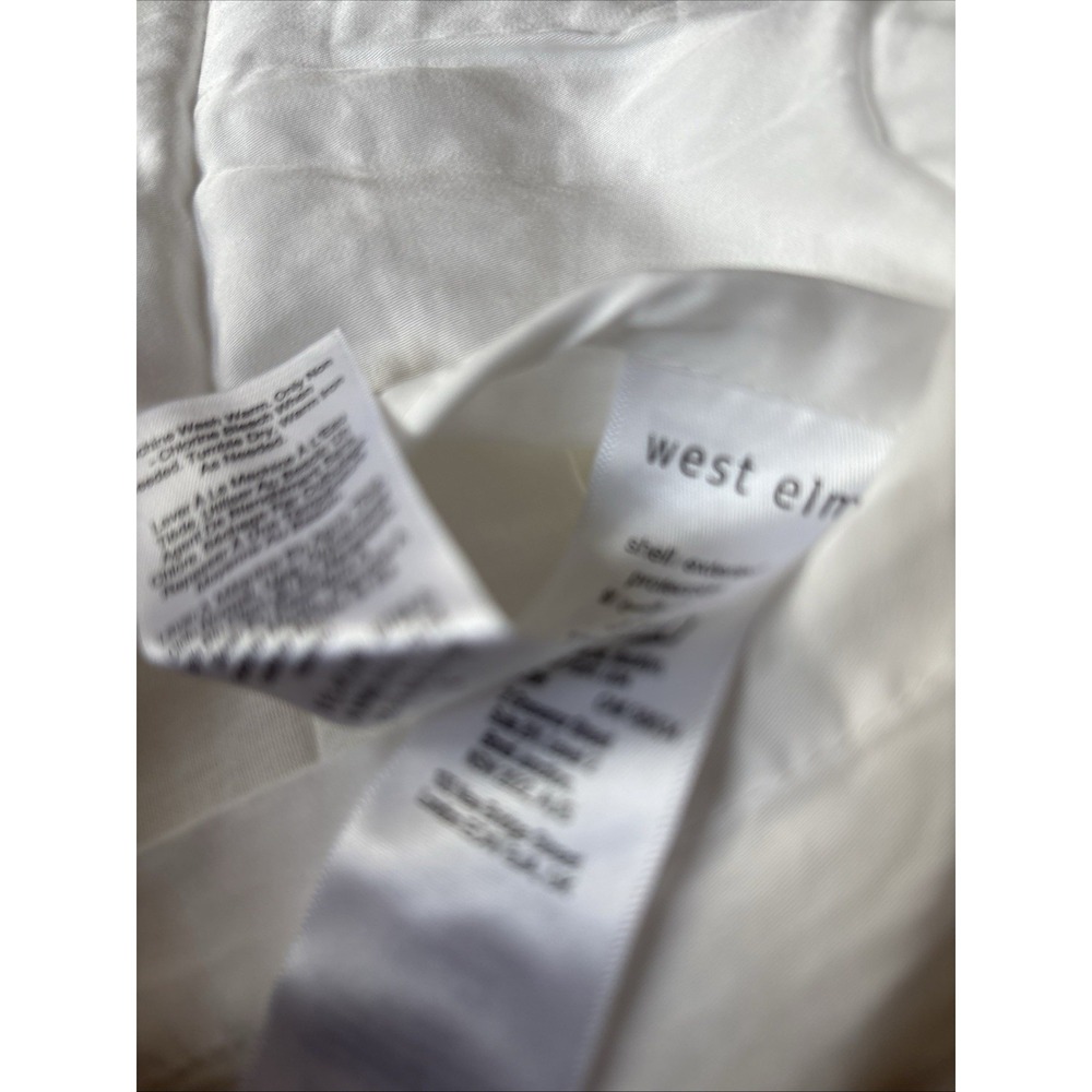 2 WEST ELM  QUILTED STANDARD SHAMS IN WHITE‎ NEW - Picture 9 of 13